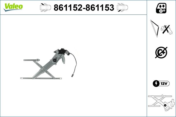 Podnosnik szyby do Toyoty, 861152, VALEO w ofercie sklepu e-autoparts.pl 