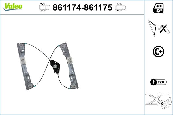 Podnosnik szyby do Lexusa, 861174, VALEO w ofercie sklepu e-autoparts.pl 