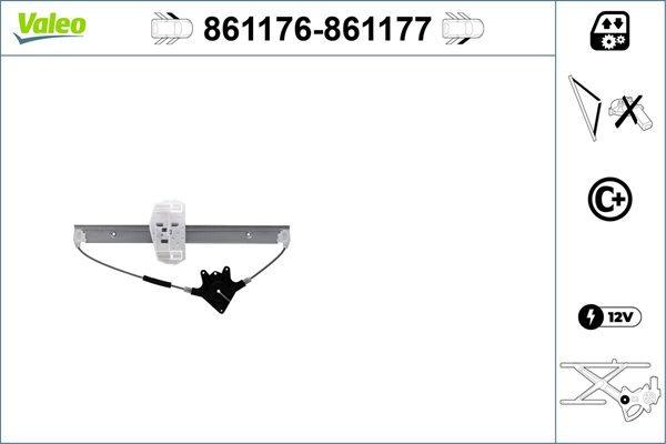 Podnosnik szyby do Lexusa, 861176, VALEO w ofercie sklepu e-autoparts.pl 