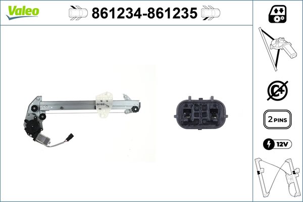 Podnosnik szyby do Hondy, 861234, VALEO w ofercie sklepu e-autoparts.pl 