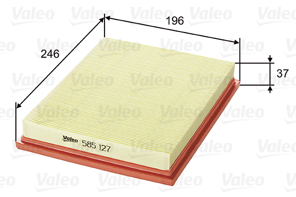 585127 Filtr powietrza VALEO