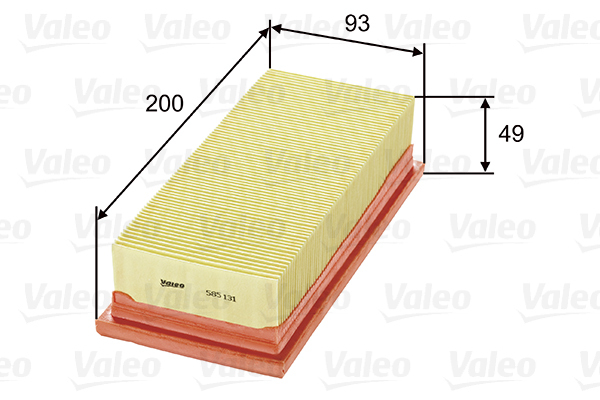 585131 Filtr powietrza VALEO