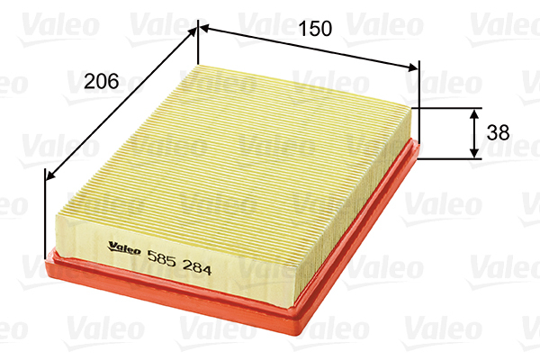 585284 Filtr powietrza VALEO