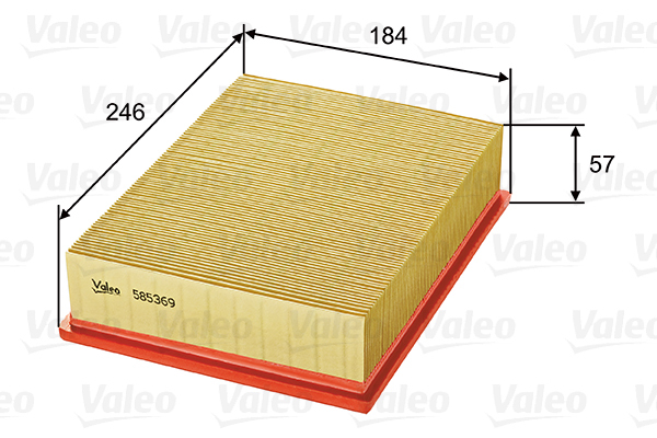 585369 Filtr powietrza VALEO