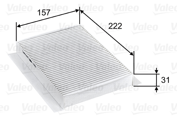 715809 Filtr kabinowy przeciwpyłkowy, VALEO ESSENTIAL VALEO