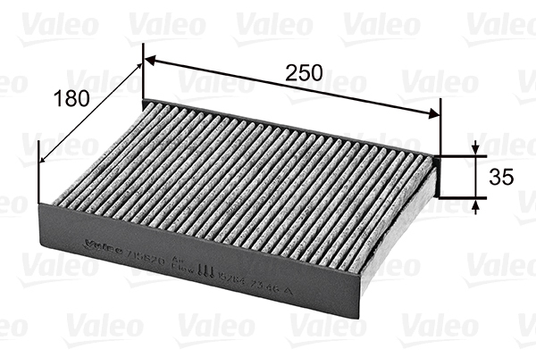 Filtr kabinowy przeciwpyłkowy, VALEO PROTECT 715820 VALEO