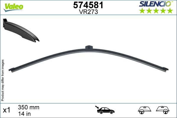 Pióro wycieraczki, SILENCIO REAR 574581 VALEO