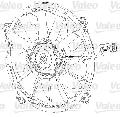 Wentylator, chłodzenie silnika do Citroena, 696091, VALEO w ofercie sklepu e-autoparts.pl 