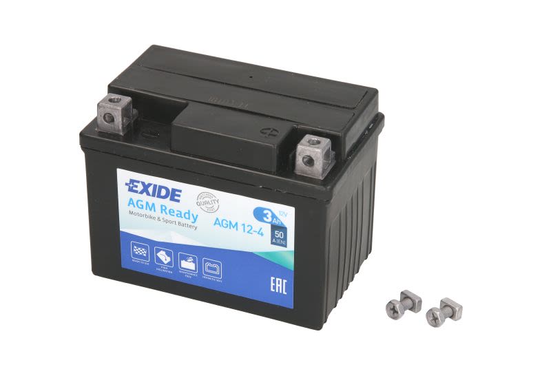 3Ah  (L-) , AGM12-4, EXIDE w ofercie sklepu e-autoparts.pl 