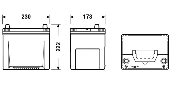 65Ah  (L-) EA654 EXIDE