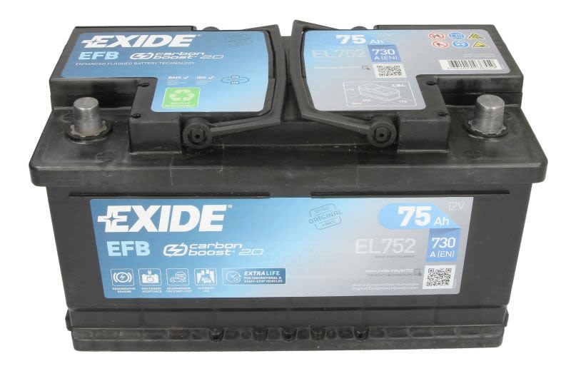 75Ah  (L-) do Forda, EL752, EXIDE w ofercie sklepu e-autoparts.pl 