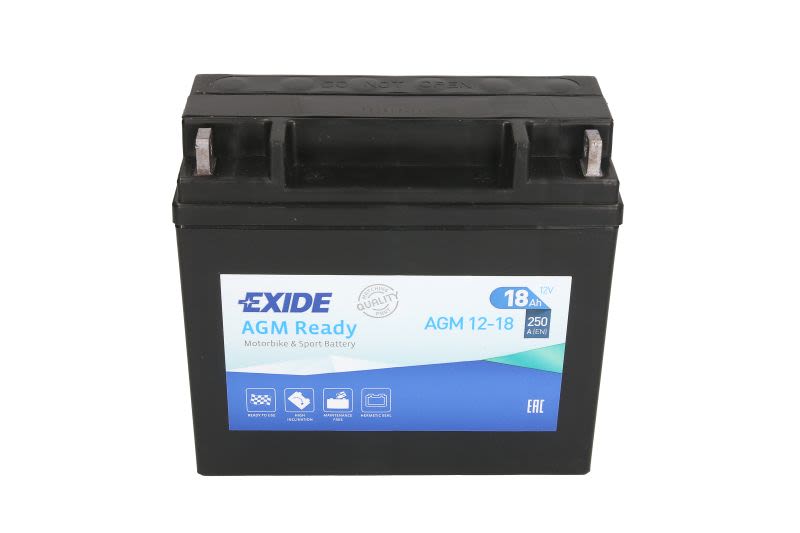 18Ah  (L-) do Hondy, AGM12-18, EXIDE w ofercie sklepu e-autoparts.pl 