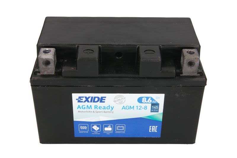 8,6Ah  (L+) do Hondy, AGM12-8, EXIDE w ofercie sklepu e-autoparts.pl 