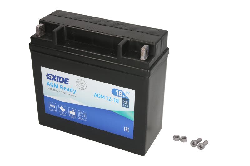 18Ah  (L-) do Hondy, AGM12-18, EXIDE w ofercie sklepu e-autoparts.pl 