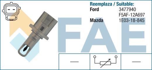 Czujnik, temperatura powietrza dolotowego do Forda, 33224, FAE w ofercie sklepu e-autoparts.pl 