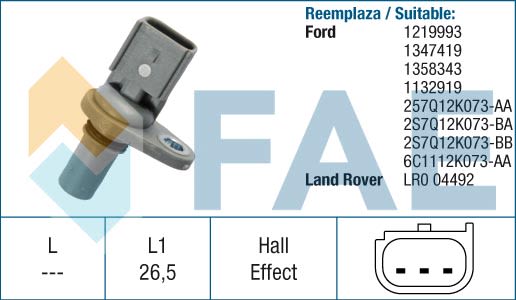 Czujnik, pozycja wałka rozrządu do Forda, 79247, FAE w ofercie sklepu e-autoparts.pl 