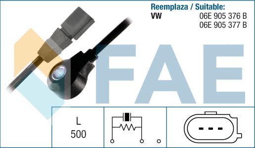 Czujnik spalania stukowego do Audi, 60174, FAE w ofercie sklepu e-autoparts.pl 