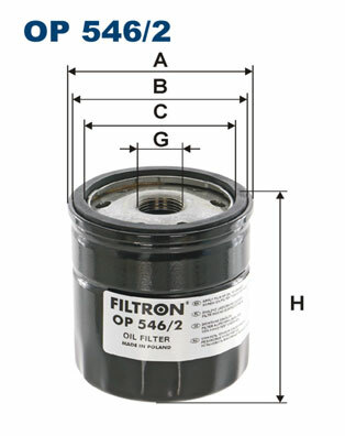 Filtr oleju OP 546/2 FILTRON WIX