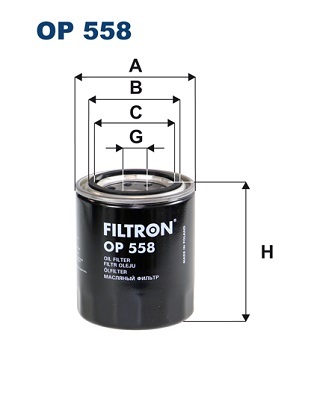 OP 558 Filtr oleju FILTRON WIX
