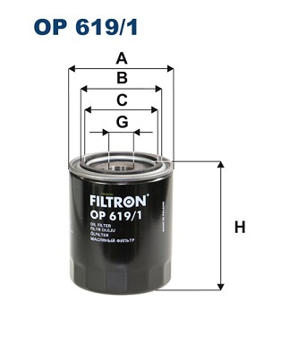 Filtr oleju OP 619/1 FILTRON WIX