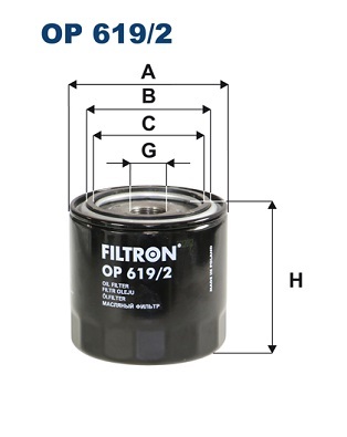 Filtr oleju OP 619/2 FILTRON WIX