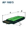 Filtr powietrza do Hondy, AP 102/3, FILTRON WIX w ofercie sklepu e-autoparts.pl 