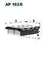 Filtr powietrza do Hondy, AP 103/6, FILTRON WIX w ofercie sklepu e-autoparts.pl 