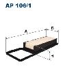 Filtr powietrza do Hondy, AP 106/1, FILTRON WIX w ofercie sklepu e-autoparts.pl 