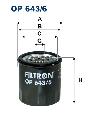 Filtr oleju do Renault, OP 643/6, FILTRON WIX w ofercie sklepu e-autoparts.pl 