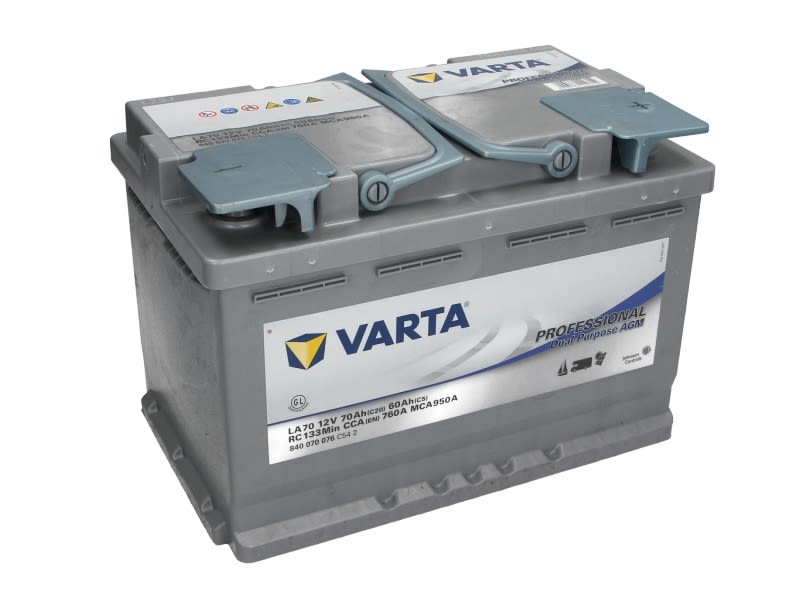 Akumulator, Professional Dual Purpose AGM 70Ah 760A (L-), 840070076C542, VARTA w ofercie sklepu e-autoparts.pl 