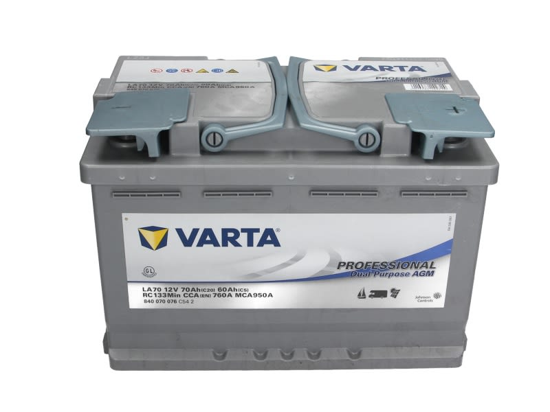 Akumulator, Professional Dual Purpose AGM 70Ah 760A (L-), 840070076C542, VARTA w ofercie sklepu e-autoparts.pl 