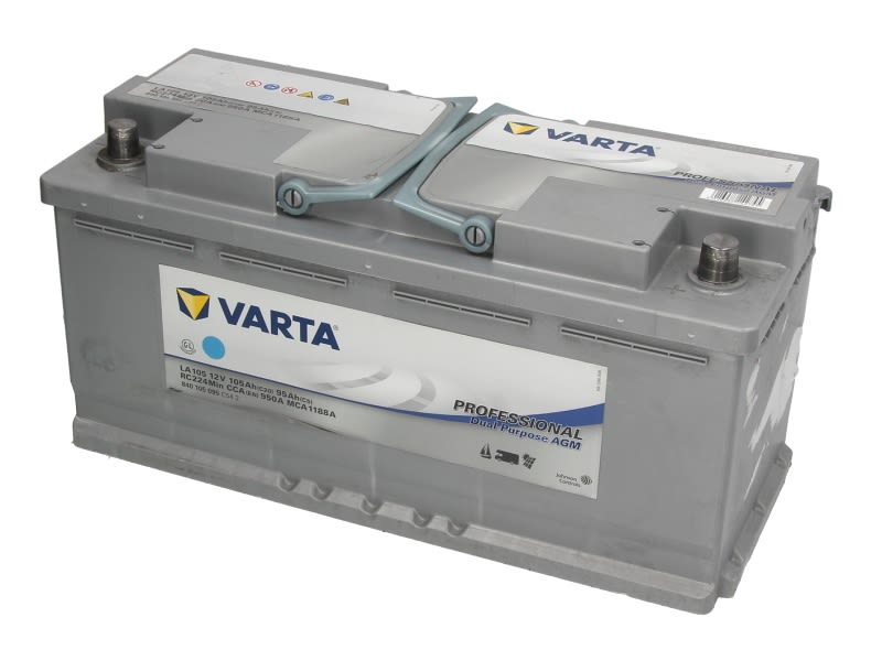 Akumulator, Professional Dual Purpose AGM 105Ah 950A (L-), 840105095C542, VARTA w ofercie sklepu e-autoparts.pl 