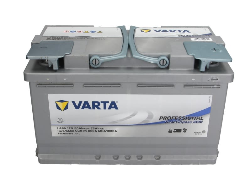 Akumulator, Professional Dual Purpose AGM 80Ah 800A (L-), 840080080C542, VARTA w ofercie sklepu e-autoparts.pl 