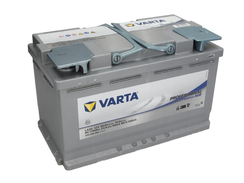 Akumulator, Professional Dual Purpose AGM 80Ah 800A (L-), 840080080C542, VARTA w ofercie sklepu e-autoparts.pl 