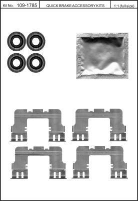 Zestaw akcesoriów, klocki hamulcowe 109-1785 KAWE
