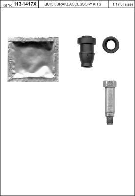 Zestaw tulei prowadzących, zacisk hamulca 113-1417X KAWE