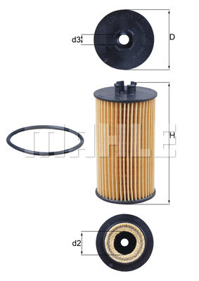 Filtr oleju OX 401D MAHLE