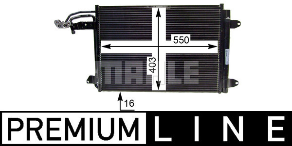 Chłodnica klimatyzacji - skraplacz, BEHR *** PREMIUM LINE *** AC 324 000P MAHLE