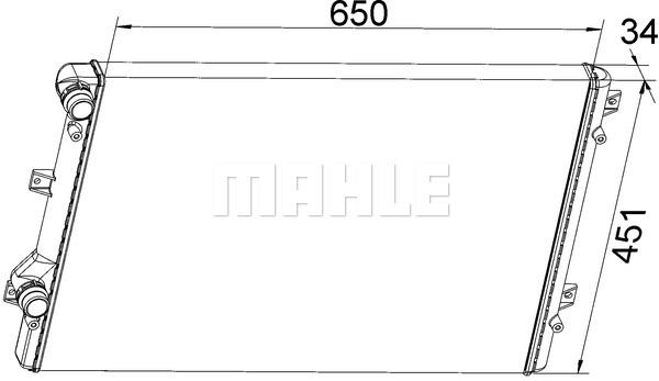 Chłodnica, układ chłodzenia silnika, BEHR CR 1538 000S MAHLE