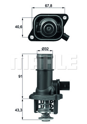 Termostat układu chłodzenia TI 16 105 MAHLE