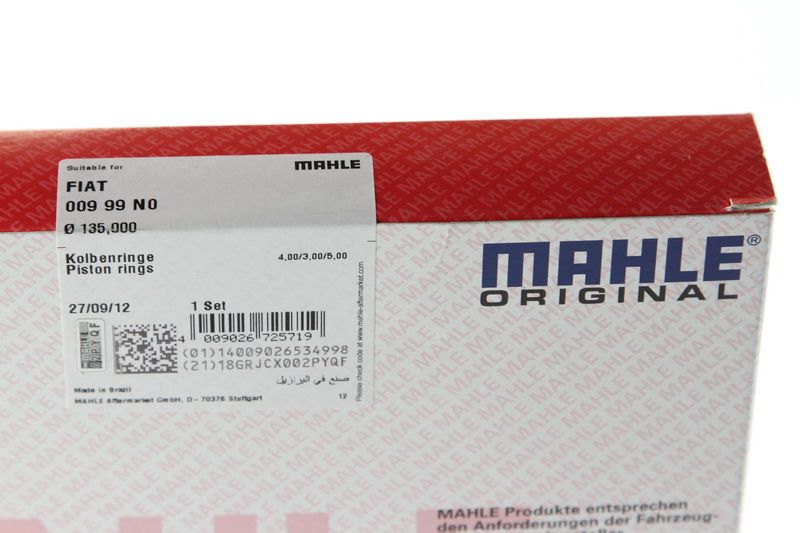 Zestaw pierścieni tłokowych, 009 99 N0, MAHLE w ofercie sklepu e-autoparts.pl 