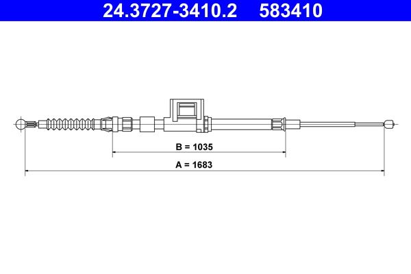 LINKA HAMULCA RĘCZNEGO SEAT LEON 12-20 do Seata, 24.3727-3410.2, ATE w ofercie sklepu e-autoparts.pl 