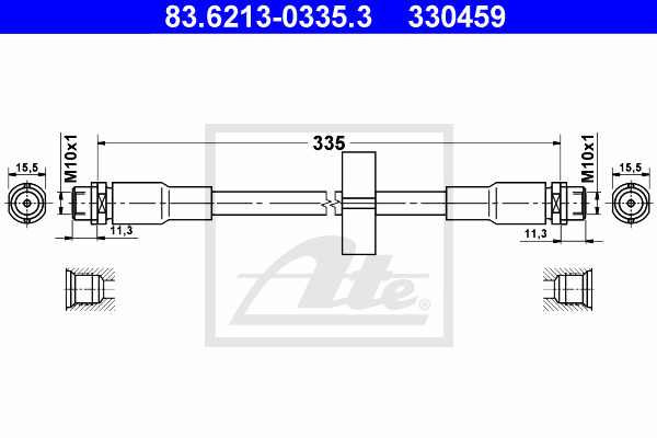 Przewód hamulcowy elastyczny 83.6213-0335.3 ATE