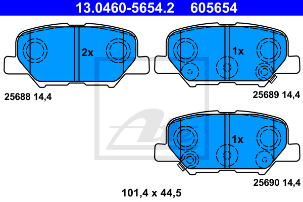 Klocki hamulcowe - komplet 13.0460-5654.2 ATE