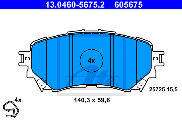 Klocki hamulcowe - komplet 13.0460-5675.2 ATE