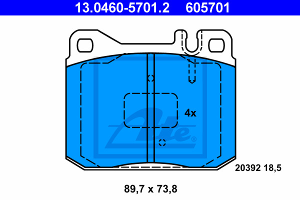 Klocki hamulcowe - komplet 13.0460-5701.2 ATE