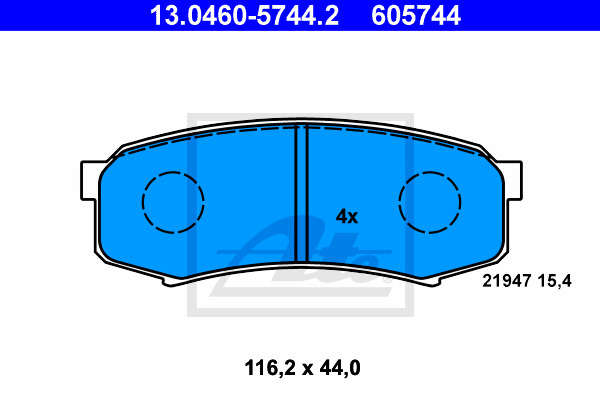 Klocki hamulcowe - komplet 13.0460-5744.2 ATE