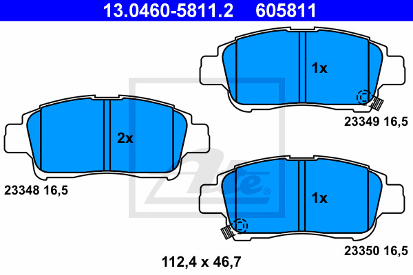 Klocki hamulcowe - komplet 13.0460-5811.2 ATE
