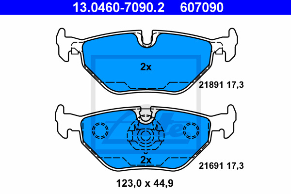 Klocki hamulcowe - komplet 13.0460-7090.2 ATE