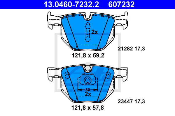 Klocki hamulcowe - komplet 13.0460-7232.2 ATE